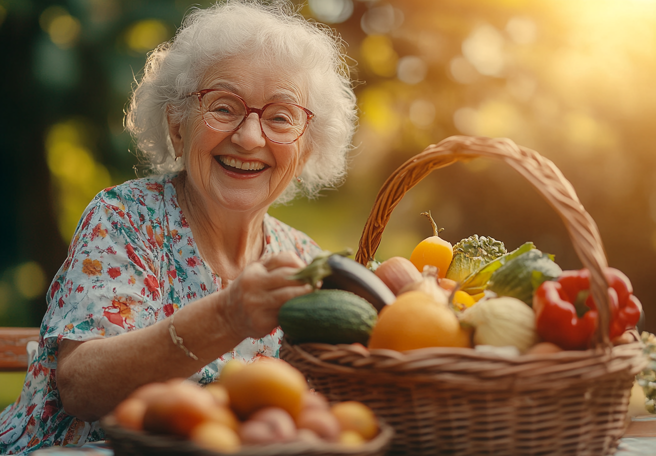 Бабуся передає досвід онуці